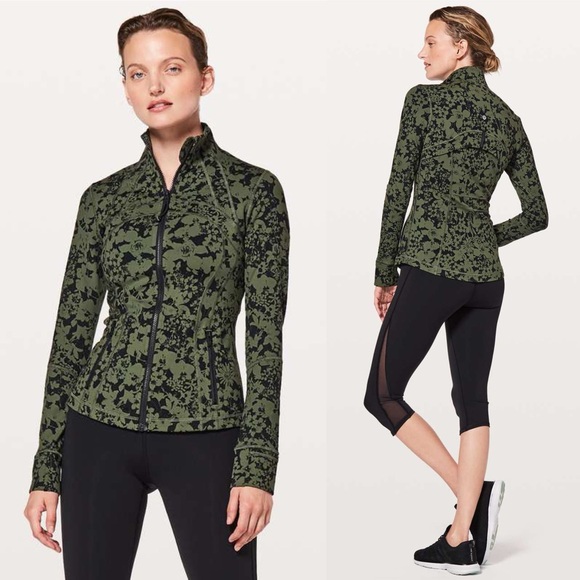 Lululemon Define Jacket Efflorescent Barracks Green Black Size 4 Luon W4AQCS - Picture 2 of 16